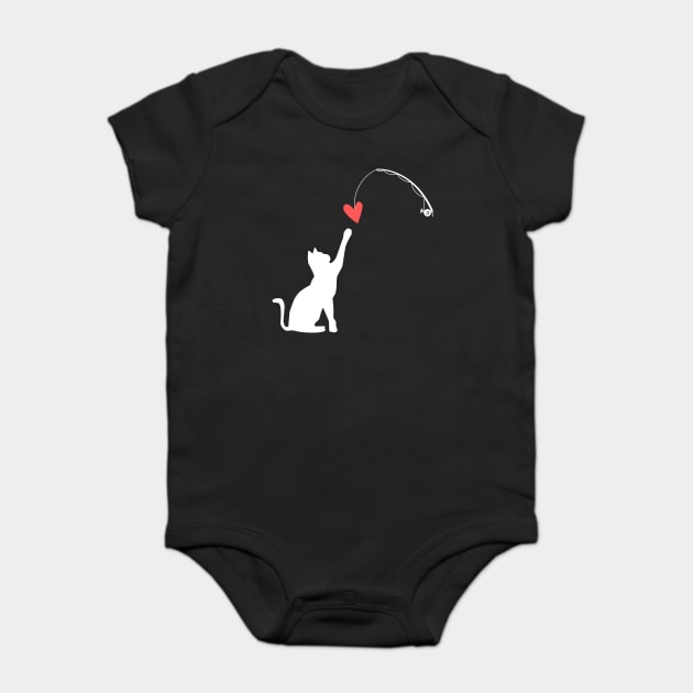 Cat Lover Funny Valentine's Day Baby Bodysuit by The WYLD Tribe